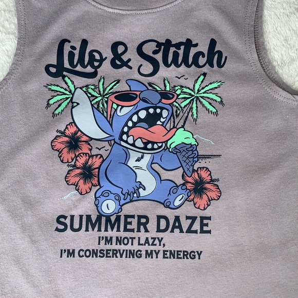 Disney Stitch Gray Tank Top 6/7 EUC Lilo & Stitch Small - Picture 2 of 8